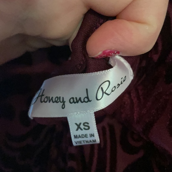 Sexy Velour Maroon Cocktail Dress - Picture 10 of 12